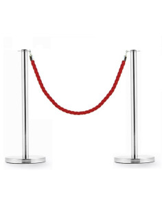 2 POSTES SEPARADORES  INOXIDABLE TERMINACION PLANA CON...