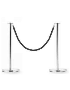 2 POSTES SEPARADORES INOXIDABLE TERMINACION PLANA CON...