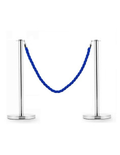 2 POSTES SEPARADORES INOXIDABLE TERMINACION PLANA CON...
