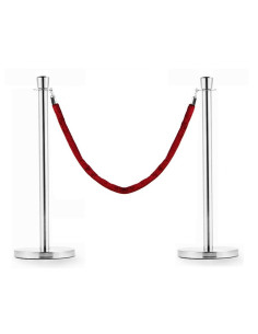 2 POSTES SEPARADORES INOXIDABLE TERMINACION CONICA CON...