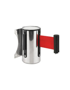 FIJACION MURAL PARED INOX CON CINTA ROJA EXTENSIBLE DE 3MT