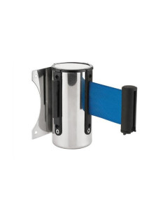 FIJACION MURAL PARED INOX CON CINTA AZUL EXTENSIBLE DE 3MT