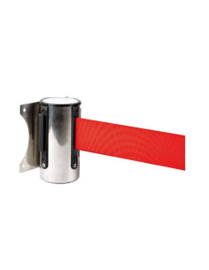 FIJACION MURAL INOX CON CINTA ROJA EXTENSIBLE DE 2MT