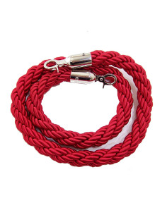 CORDÓN ROJO TRENZADO ACABADO INOXIDABLE