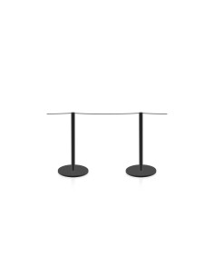 2 POSTES SEPARADORES MINI DE ACERO LACADO NEGRO PARA...