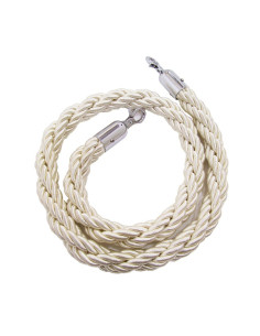 CORDÓN BLANCO TRENZADO ACABADO INOXIDABLE