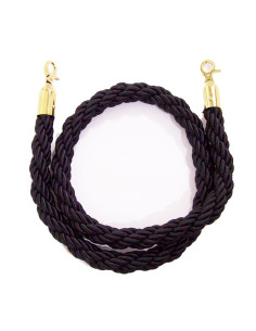 CORDÓN NEGRO TRENZADO ACABADO DORADO