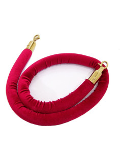 CORDÓN ROJO LISO ACABADO DORADO